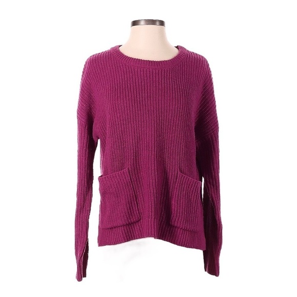 Nordstrom Melloday Berry Two Pocket Pullover Sweater Size S NWT - Picture 1 of 9